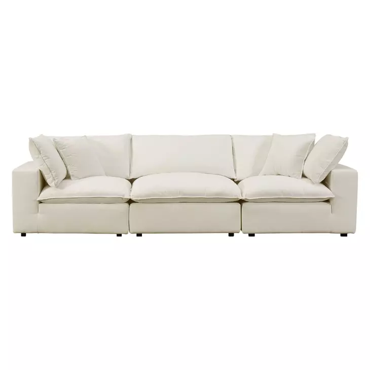 Cali Natural Performance Fabric Modular 120" Sofa