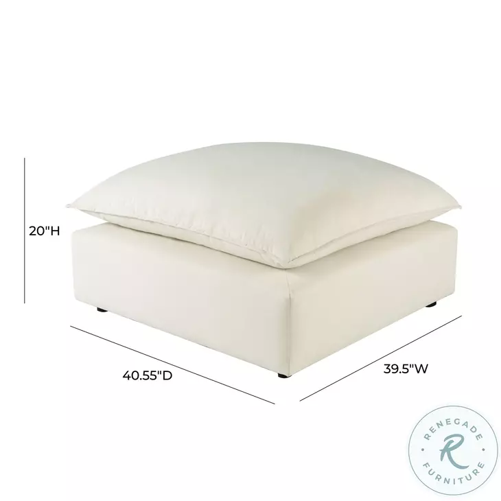 Cali Natural Performance Fabric Ottoman