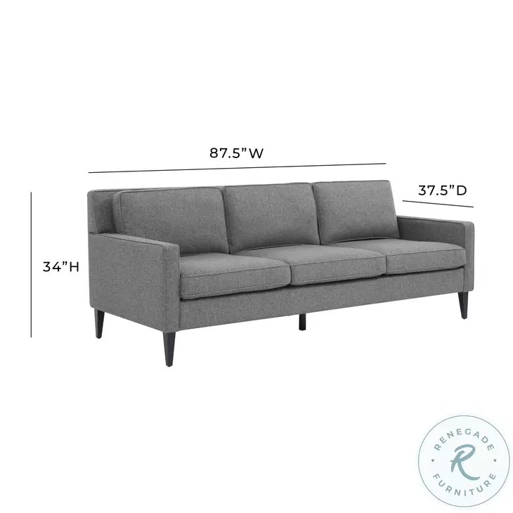 Luna Gray Tweed Sofa