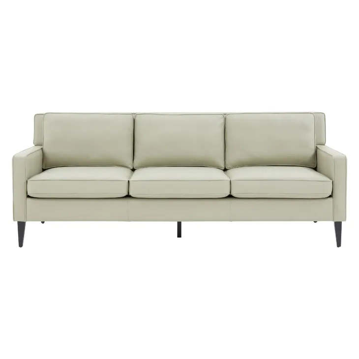 Luna Stone Gray Eco-Leather 88" Sofa