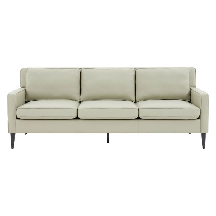 Luna Stone Gray Eco-Leather 88" Sofa