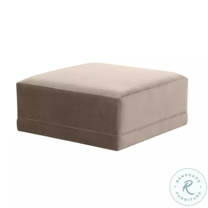 Willow Taupe Velvet Modular RAF Sectional