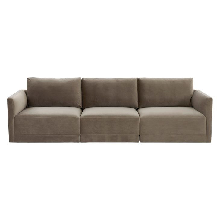 Willow Taupe Velvet Modular Sofa