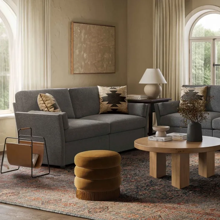 Catarina Gray Performance Fabric 73" Loveseat