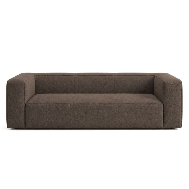 Aurora Rosewood Brown Heavy Basketweave Sofa