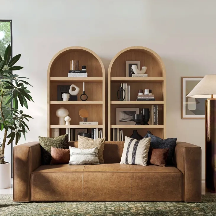 Aurora Brown 90" Sofa