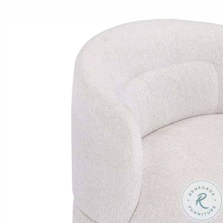 Massa Textured Beige Performance Fabric Swivel Accent Chair