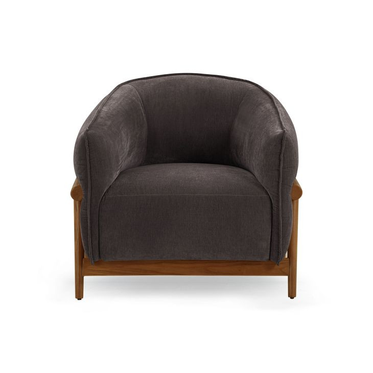Piedmont Storm Grey Upcycled Chenille Accent Chair