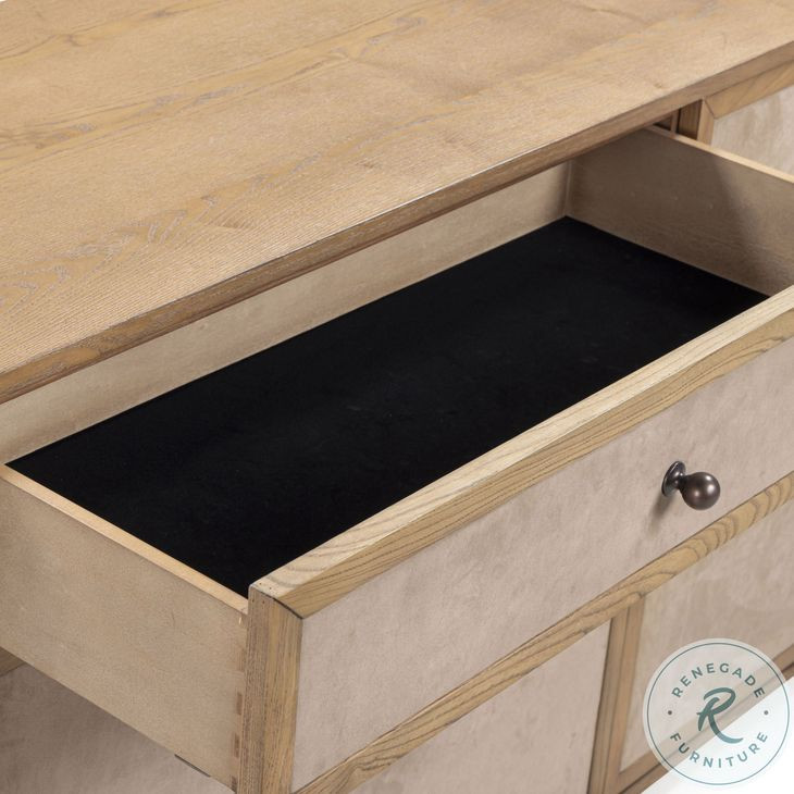 Hatia Sienna Red Basketweave Panel Bedroom Set