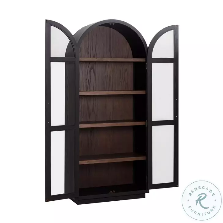 Marlow Black and Brown Wood Oval Dining Room Set