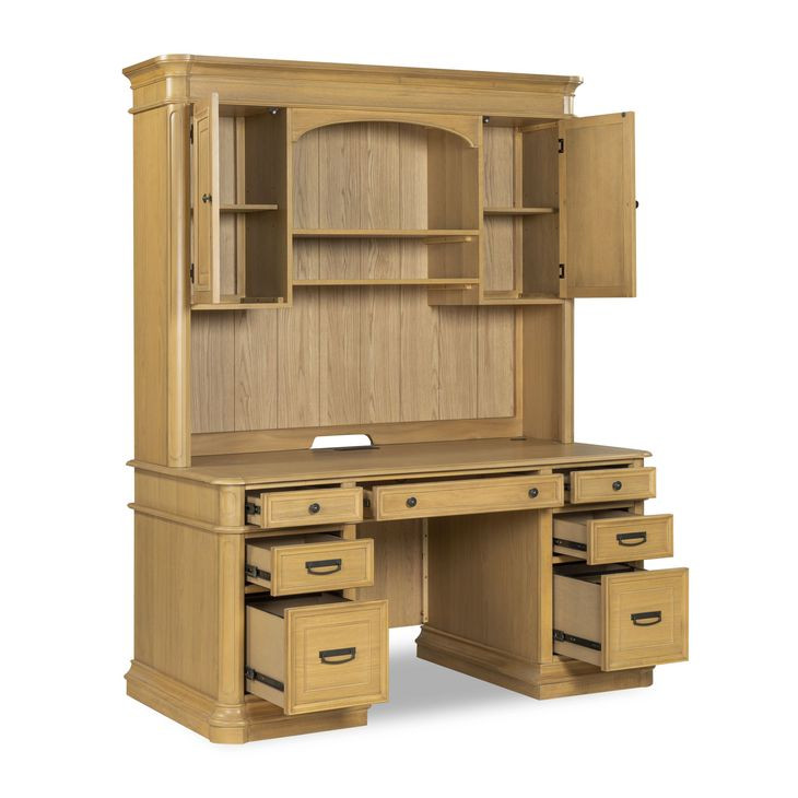 Winchester Natural Oak Executive Home Office Set