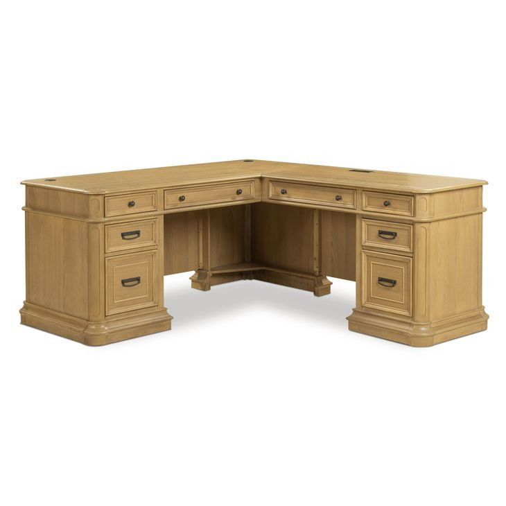 Winchester Natural Oak L-Shaped Desk