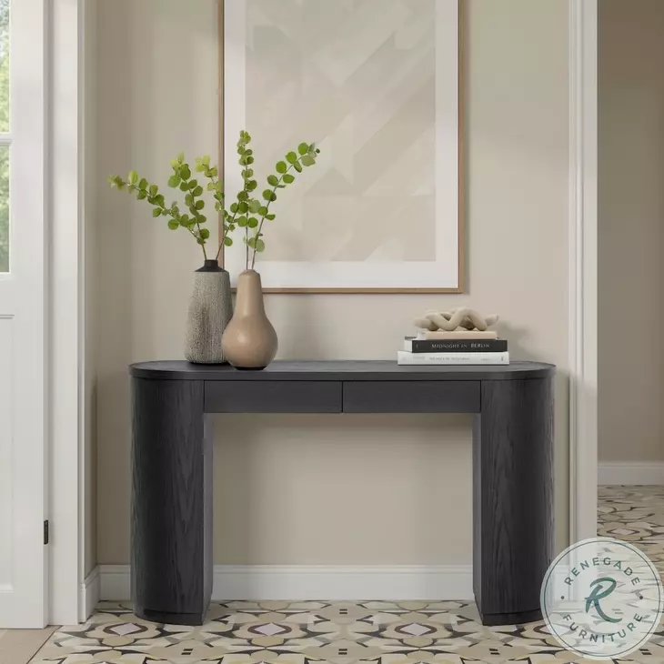 Marlow Black Wood Writing Home Office Set