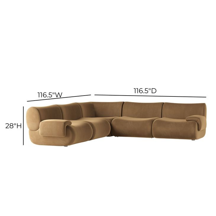 Zenith Latte Brown Modular L-Sectional