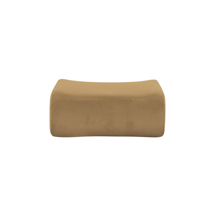 Zenith Latte Brown Velvet Ottoman