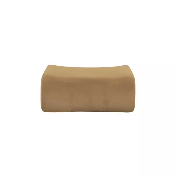 Zenith Latte Brown Velvet Ottoman