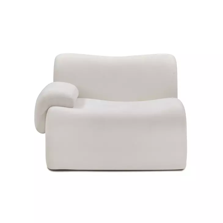 Zenith Cream Upcycled Fabric LAF Corner Chair