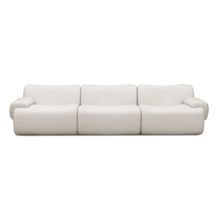 Zenith Cream Upcycled Fabric Modular Sofa