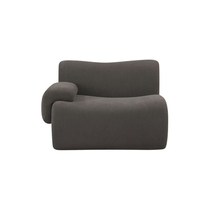 Zenith Charcoal Gray Upcycled Fabric LAF Corner Chair