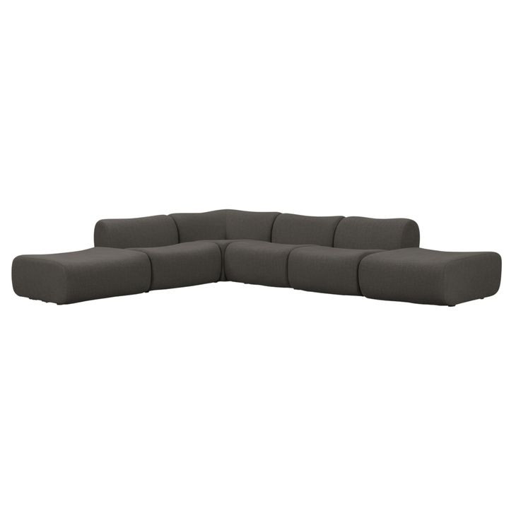 Zenith Charcoal Gray Upcycled Fabric Modular Sectional