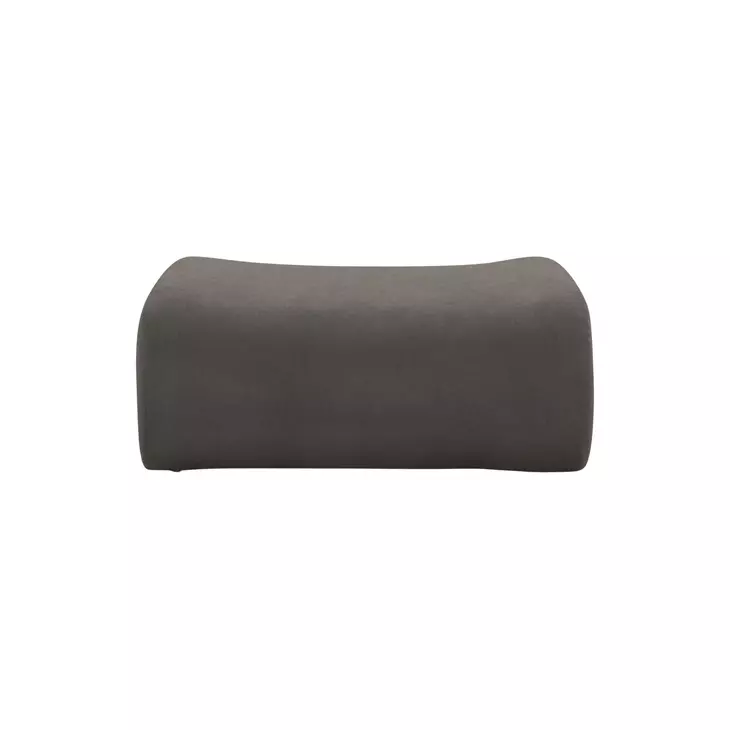 Zenith Charcoal Gray Upcycled Fabric Ottoman