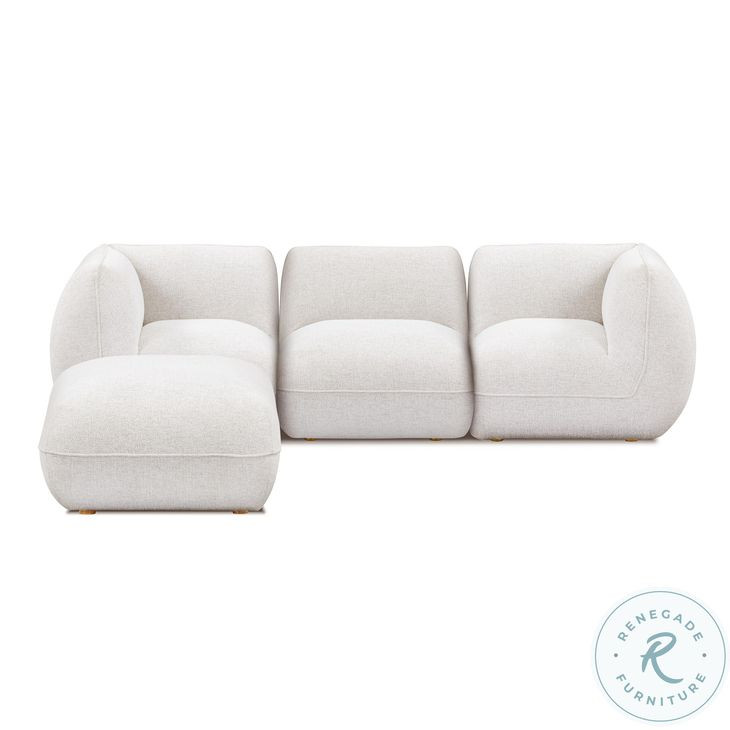 Arezza Stone White Basketweave Modular Sectional