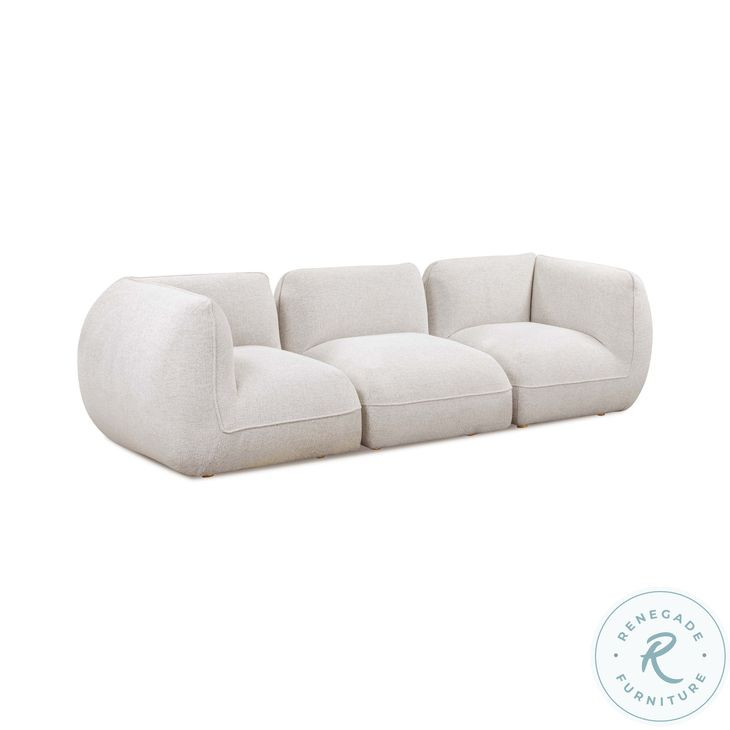 Arezza Stone White Basketweave Modular Sofa