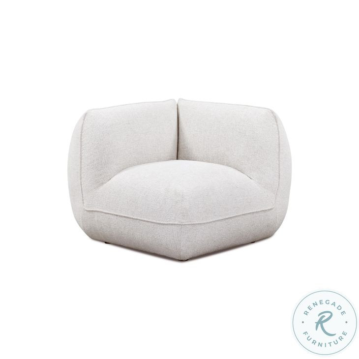 Arezza Stone White Basketweave Modular L Sectional