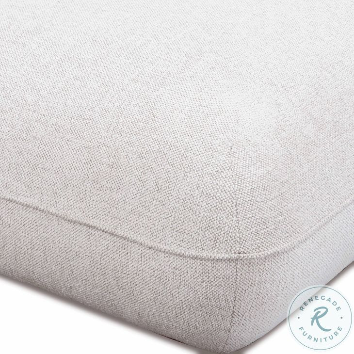 Arezza Stone White Basketweave Ottoman