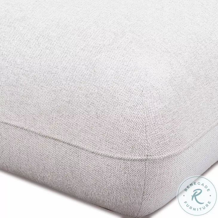 Arezza Stone White Basketweave Ottoman