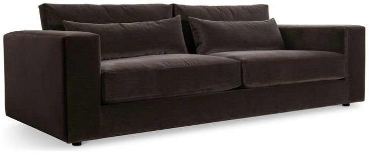 Felix Green 99" Sofa with Pillow