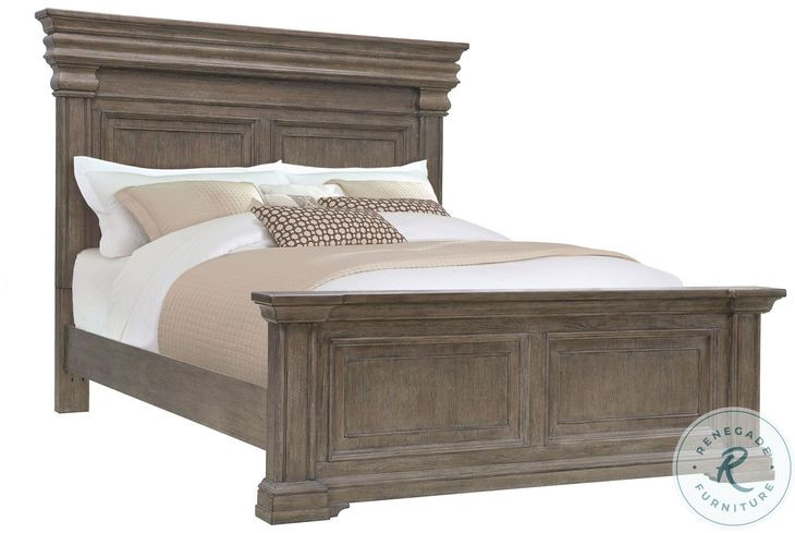 Madison Ridge Natural Bark Queen Panel Bed