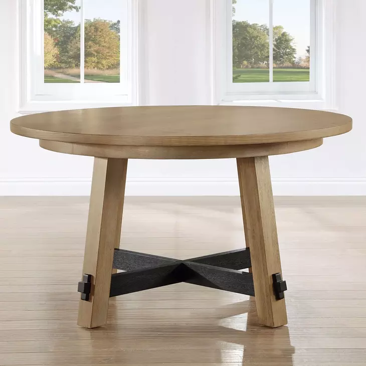 Aubrey Brown 54" Round Dining Table