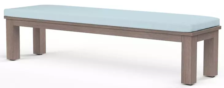 Laguna Canvas Skyline Upholstered Outdoor Dining Bench