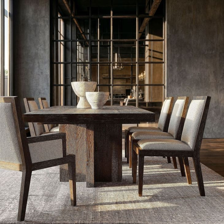 Outline Cream Performance Fabric and Cassel Wooden Frame Arm Chair