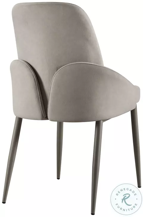 RH 6370 Luxurious Champagne Light Gray Dining Chair