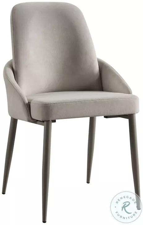 RH 6370 Luxurious Champagne Light Gray Dining Chair