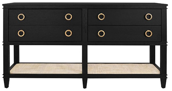 Richmond Black Oak 60" Console with 4 Drawers