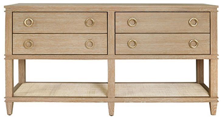 Richmond Cerused Oak 60" Console with 4 Drawers