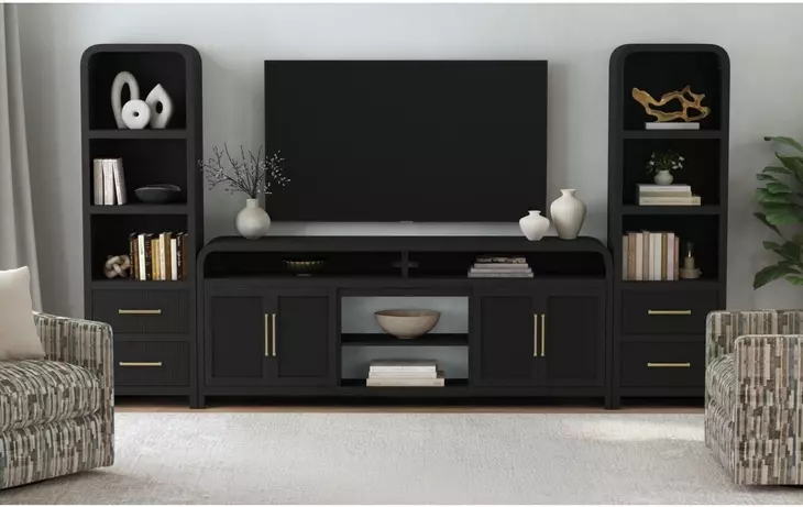 Woodridge Black 82" TV Stand