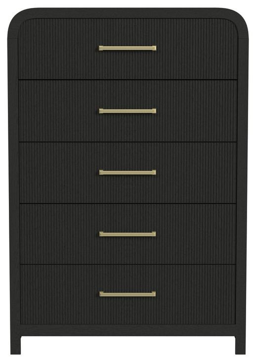 Woodridge Black 5 Drawer Chest