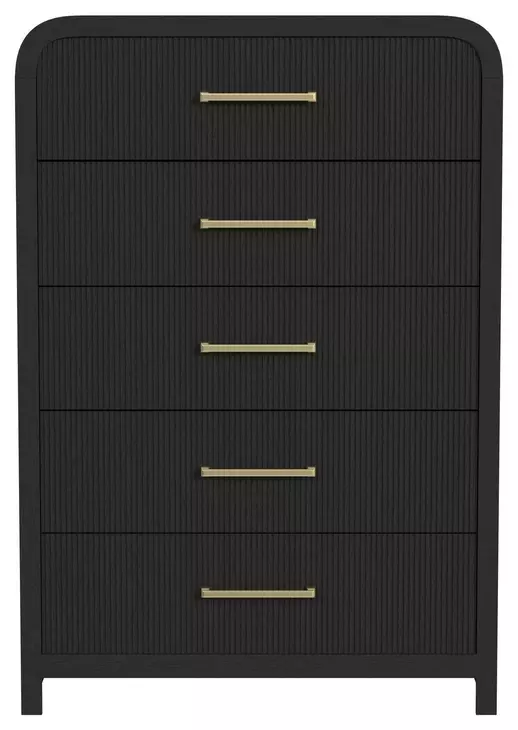 Woodridge Black 5 Drawer Chest