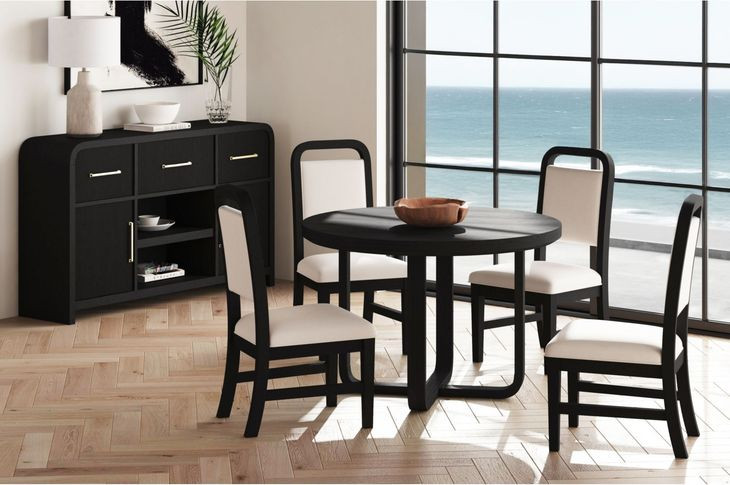 Woodridge Black 48" Round Dining Table