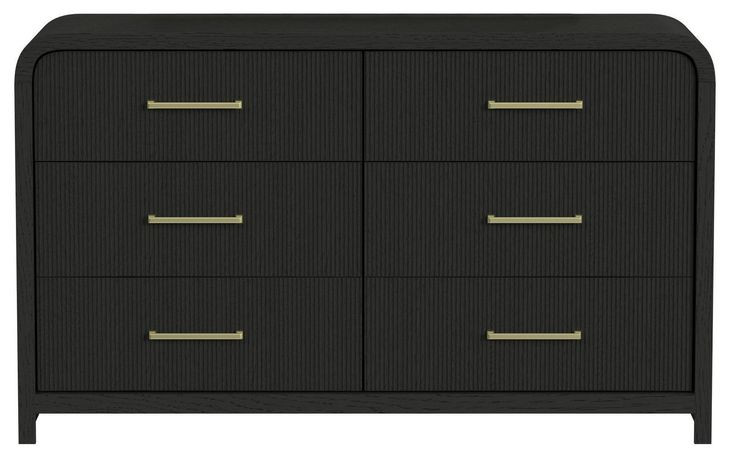 Woodridge Black 6 Drawer Dresser