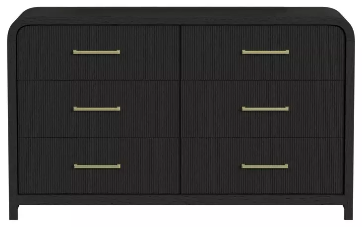 Woodridge Black 6 Drawer Dresser