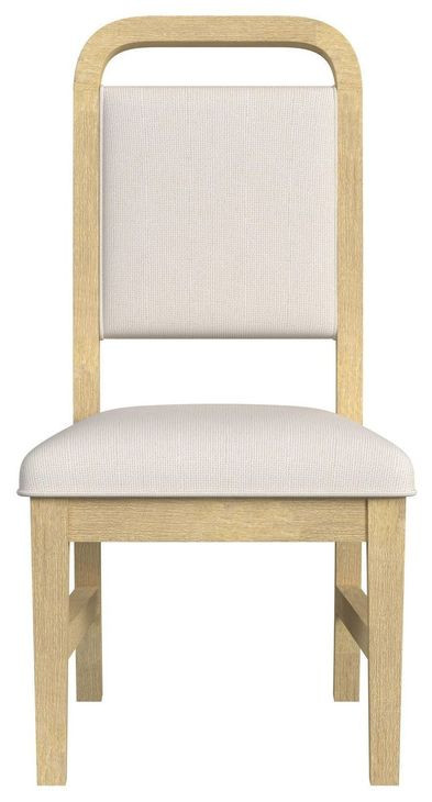 Woodridge White and Brown Upholstered Dining Side Chair Set of 2