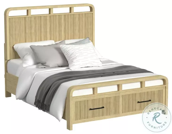 Woodridge Natural Full Storage Panel Bed