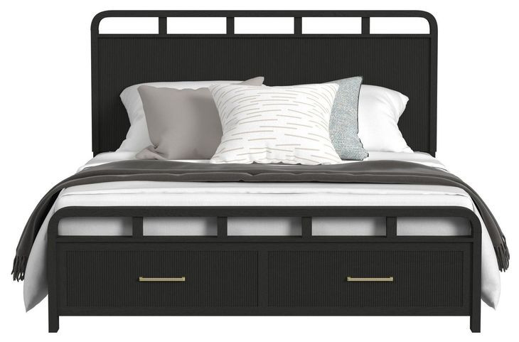 Woodridge Black King Storage Bed
