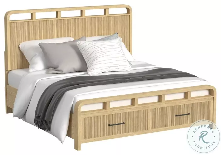 Woodridge Natural King Storage Panel Bed