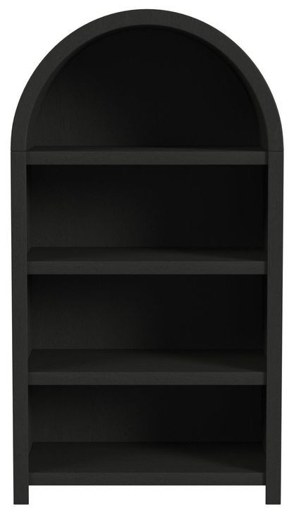 Woodridge Black Open Bookcase with 4 Shelves